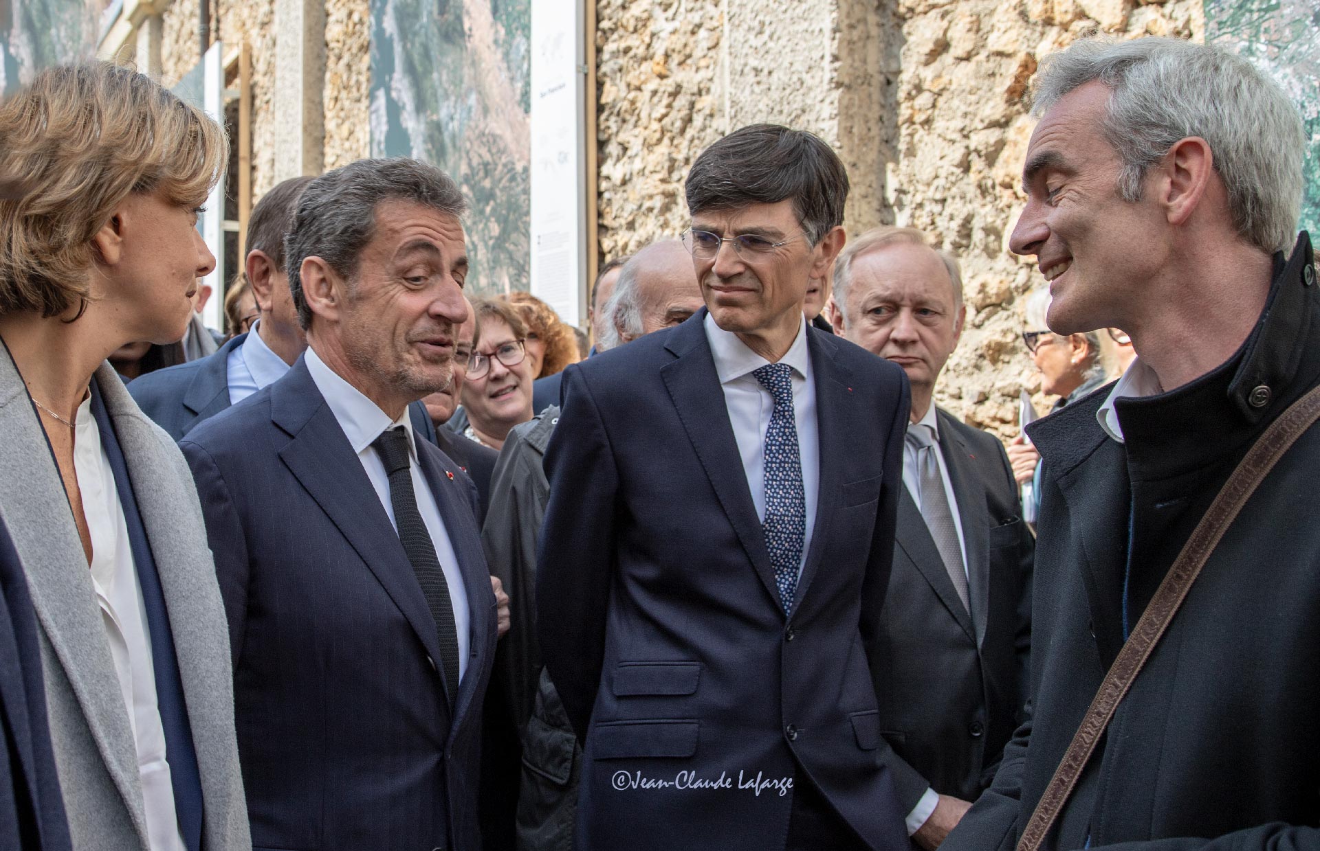 M. François de Mazières inaugure à Versailles la Biennale d'architecture et de paysage d'Île-de-France en compagnie de Nicolas Sarkozy et Valérie Pécresse le 03 mai 2019.